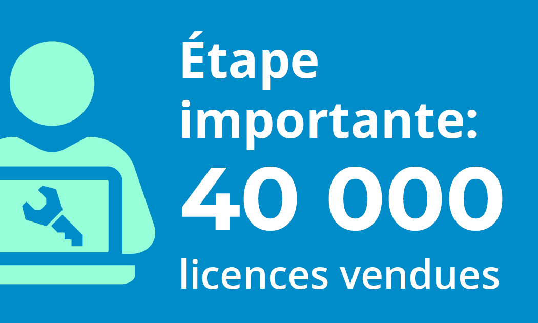 Sales Milestone| 40,000 Licenses Sold