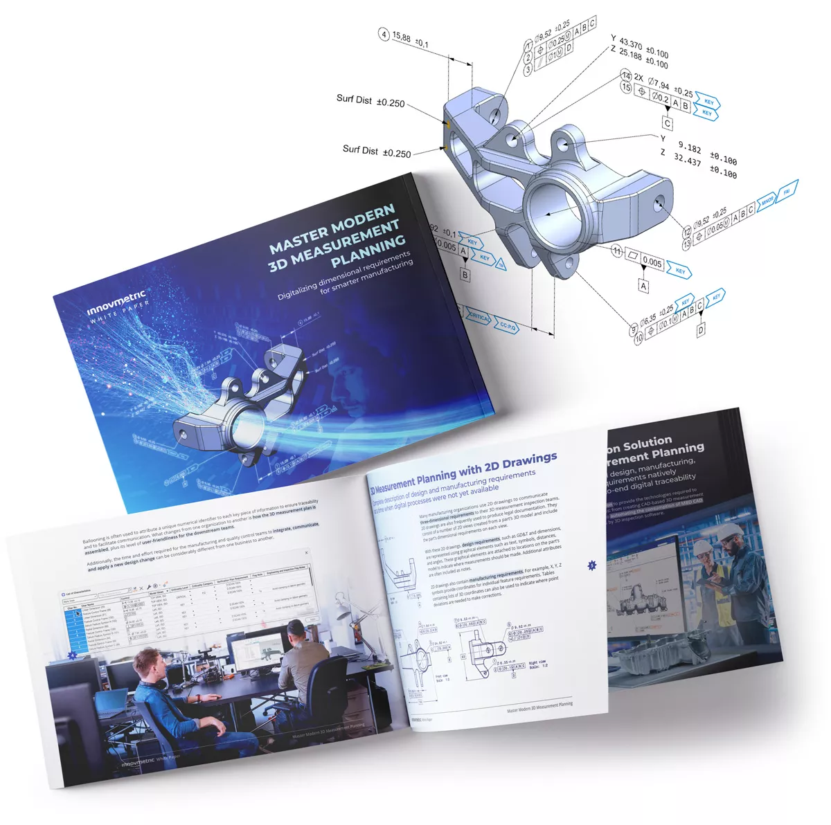 Viel Spaß mit dem kostenlosen PDF unseres Whitepapers: Beherrschen Sie die moderne Planung von 3D-Messungen.